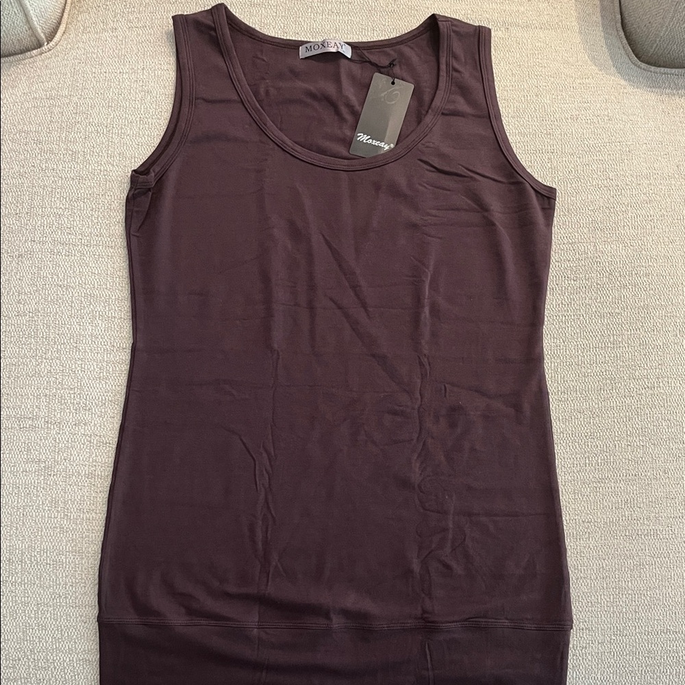 Moxeay Women’s Scoop Neck Tank in Brown